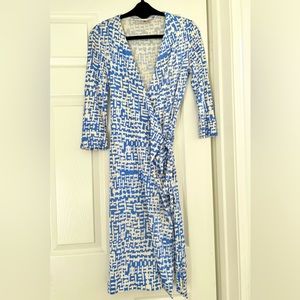 DVF Vintage Julian Wrap Dress Silk
